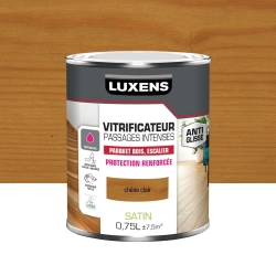 Vitrificateur pour parquet passages intenses, LUXENS, 0.75 L chêne clair satiné