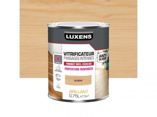 Vitrificateur pour parquet passages intenses, LUXENS, 0.75 L incolore brillant