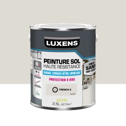 Peinture sol Haute résistance garage-béton-carrelage LUXENS trench 6 satiné 2L5