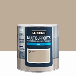 Peinture mat mur, boiserie et radiateur, LUXENS Trench 5, beige, 0.5 litre