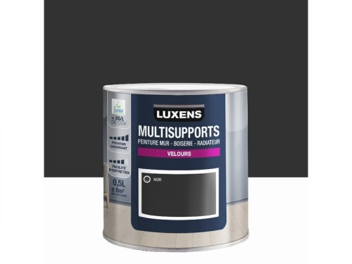Peinture velours mur, boiserie et radiateur, LUXENS, noir, 0.5 litre