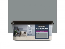 Peinture velours mur, boiserie et radiateur, LUXENS Paris 4, gris, 2.5 litres