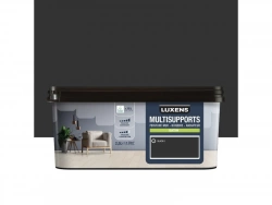 Peinture satiné mur, boiserie et radiateur, LUXENS, noir, 2.5 litres