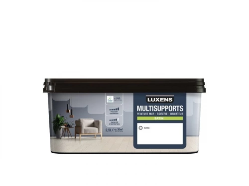 Peintur mur, boiserie et radiateur, LUXENS, 2.5 L blanc satiné