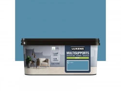 Peinture satiné mur, boiserie et radiateur, LUXENS Fjord 3, bleu, 2.5 litres