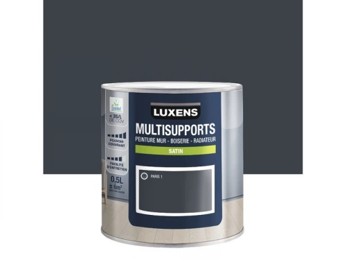 Peinture satiné mur, boiserie et radiateur, LUXENS Paris 1, gris, 0.5 litre