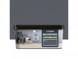 Peinture satiné mur, boiserie et radiateur, LUXENS Paris 2, gris, 2.5 litres