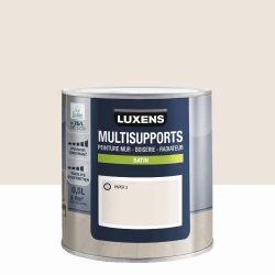 Peinture satiné mur, boiserie et radiateur, LUXENS Paper 5, blanc, 0.5 litre