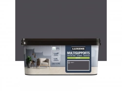 Peinture satiné mur, boiserie et radiateur, LUXENS Granit 1, gris, 2.5 litres
