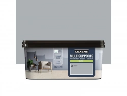 Peinture satiné mur, boiserie et radiateur LUXENS Granit 4, gris, 2.5 litres