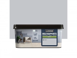 Peinture satiné mur, boiserie et radiateur, LUXENS  Granit 5, gris, 2.5 litres