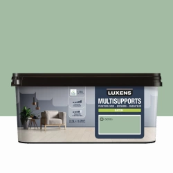 Peinture satiné mur, boiserie et radiateur, LUXENS Cactus 5, vert, 2.5 litres