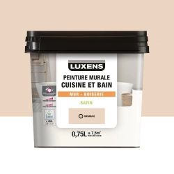 Peinture murale cuisine et bain, LUXENS, 0.75 litre, havana 6