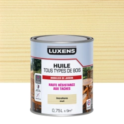 Huile pour bois extérieur LUXENS incolore mat 0.75 l