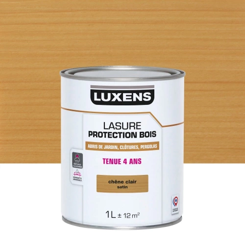 Lasure LUXENS 4 ans chêne clair satiné 1 litre