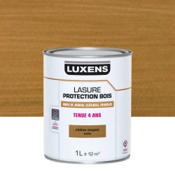 Lasure LUXENS 4 ans chêne moyen satiné 1 litre