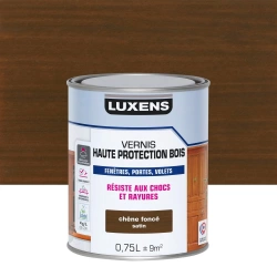 Vernis pour bois extérieur LUXENS chêne foncé satiné 0,75 litre