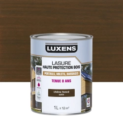 Lasure LUXENS 8 ans chêne foncé satiné 1 litre