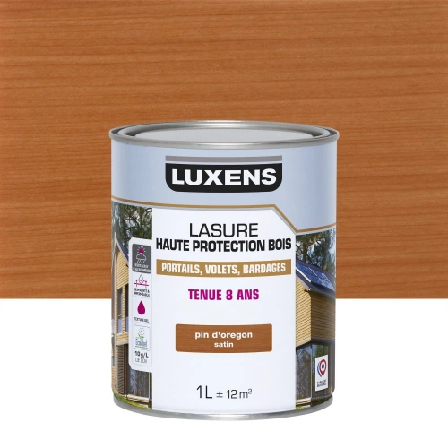 Lasure LUXENS 8 ans pin d'orégon satiné 1 litre