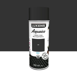 Bombe de peinture Aquaeo LUXENS noir mat 400 ml