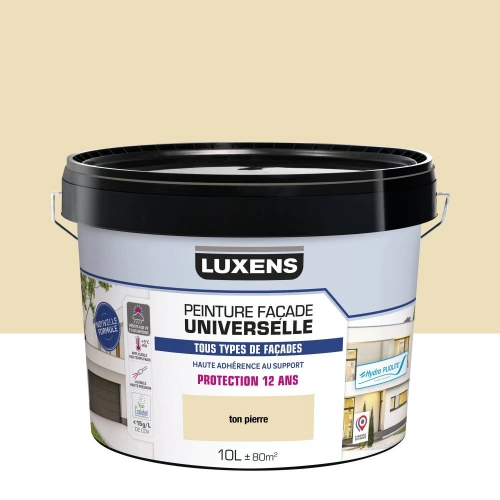 Peinture facade universelle 12 ans luxens 10l ton pierre