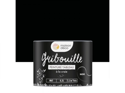Peinture Tableau Craie Noir Mat Maison Deco Gribouille 0.25 L