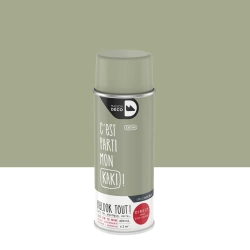 Bombe de peinture Relook tout MAISON DECO kaki satiné 400 ml