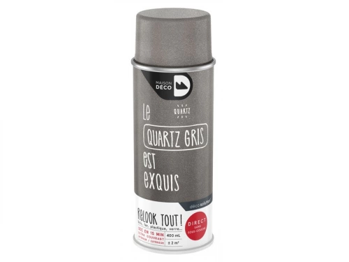 Peinture aérosol MAISON DECO quartz gris pailleté 0.400 L