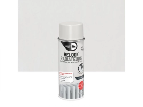 Peinture aérosol relook radiateur MAISON DECO gris perle satiné 0.400 L