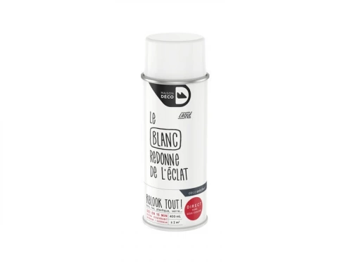 Peinture aérosol relook tout MAISON DECO blanc brillant 0.400 L