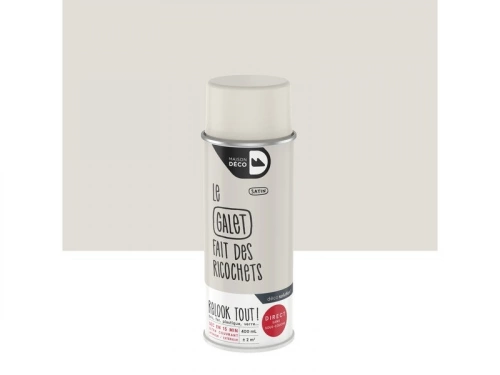 Peinture aérosol relook tout MAISON DECO gris galet satiné 0.400 L