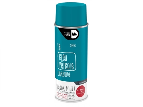 Peinture aérosol Relook Tout MAISON DECO bleu petrol satiné 400 ml