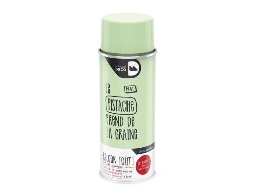 Peinture aérosol relook tout MAISON DECO pistache mat 0.400 L
