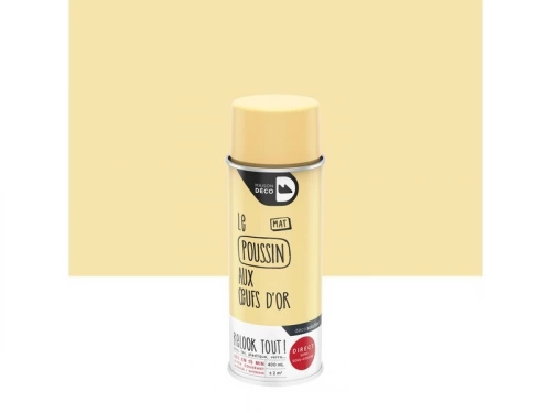 Peinture aérosol relook tout MAISON DECO jaune mat 0.400 L