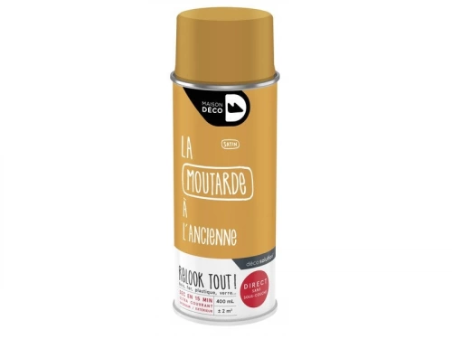 Peinture aérosol Relook Tout MAISON DECO moutarde satiné 400 ml