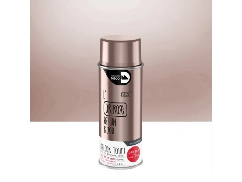 Peinture aérosol relook tout MAISON DECO or rose métallisé 0.400 L