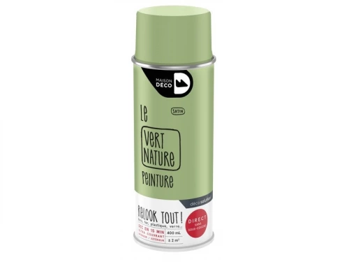 Peinture aérosol Relook tout MAISON DECO vert nature satiné 400 ml