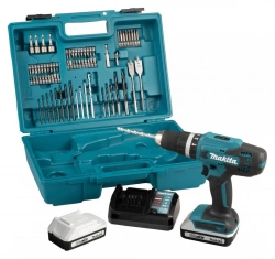 Perceuse visseuse a percussion sans fil MAKITA 18 V 2 Ah, 2 batteries HP488DAEX1