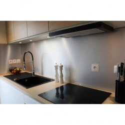 Crédence réversible en aluminium brossé / aluminium brut Aluminum brossé, E: 3mm, l: 100cm, L: 200cm