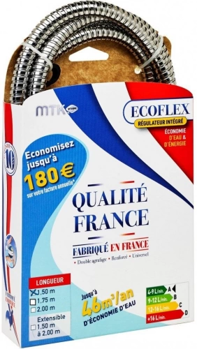 Flexible de douche L.150 cm chrome, MTK Franflex