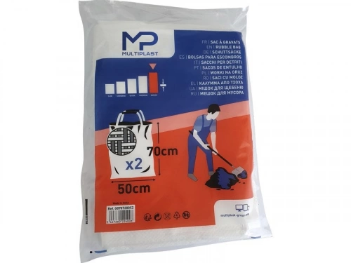 Sac À Gravats Multiplast H.70 X L.50 Cm 80L Blanc