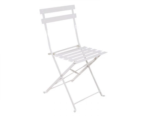 Chaise de jardin NATERIAL Flora en acier blanc