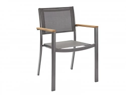Fauteuil de jardin NATERIAL Oris en aluminium gris