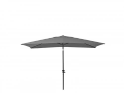 Parasol pied central NATERIAL Avea gris rectangulaire, L.300 x l.200 cm