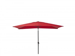 Parasol pied central NATERIAL Avea rouge rectangulaire, L.300 x l.200 cm