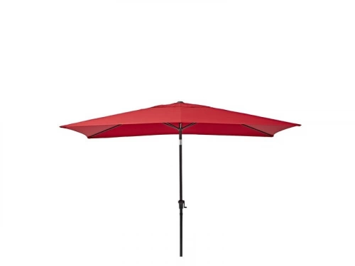 Parasol pied central NATERIAL Avea rouge rectangulaire, L.300 x l.200 cm