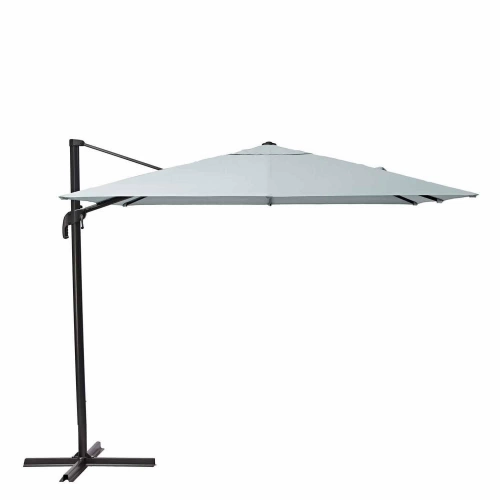 Parasol NATERIAL Aura turquoise carré, L.286 x l.286 cm