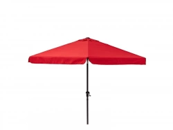 Parasol pied central NATERIAL Avea rouge hexagonal, L.296 x l.296 cm