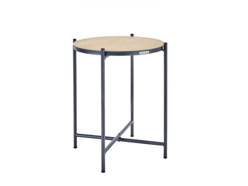 Table d'appoint effet bois NATERIAL Mobis diamètre 43 cm