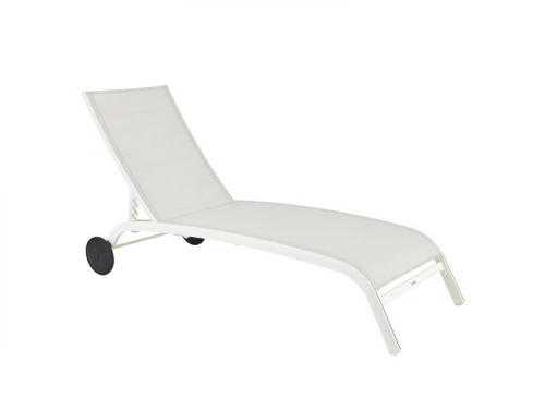 Bain de soleil en aluminium NATERIAL Lyra, blanc